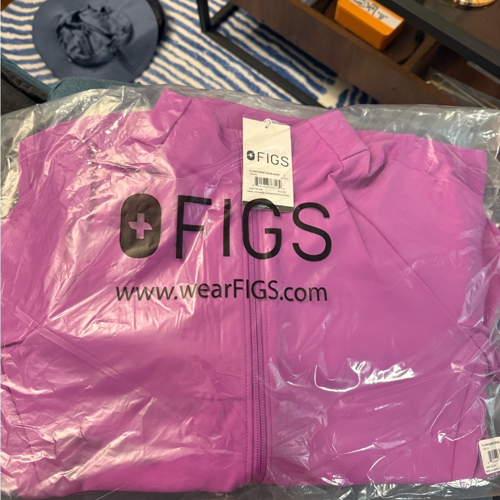 FIGS WOMENS CONTOUR KNIT SCRUB JACKET ULTRABERRY SMALL
